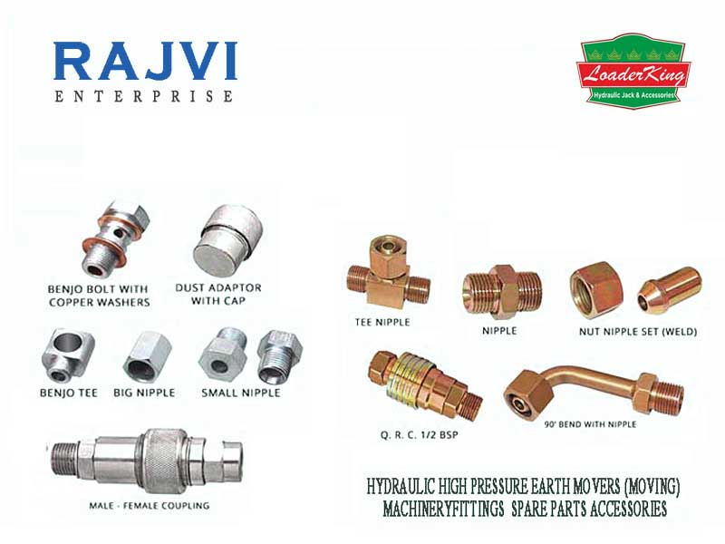 Hydraulic High Pressure Hose Pipe Fittings Accessories Manufacturers MS Nut - Hex Nipple - Adaptor - Bush - Tee - Elbow